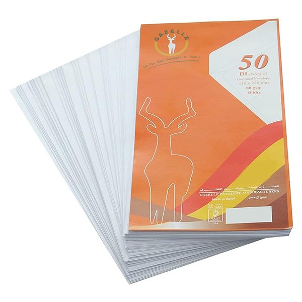 ظرف DL لاصق غزالة 80 جرام